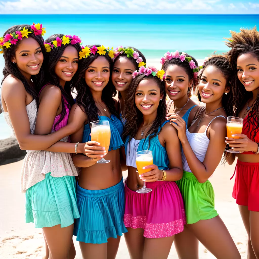 Fondos de Pantalla Luau Mujer Bebida Playa Flor descargar imagenes