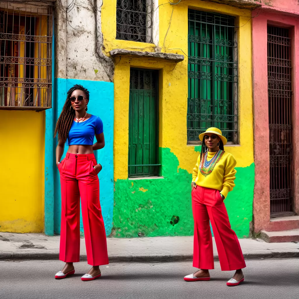 Fotos Pantalones Cubanos Havana Bordados De Colores